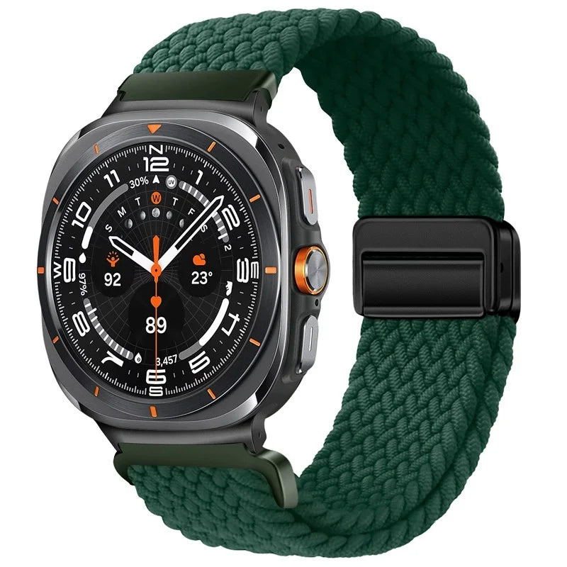 Nylon Braided Loop Strap | Magnetic Sport Bracelet for Watches