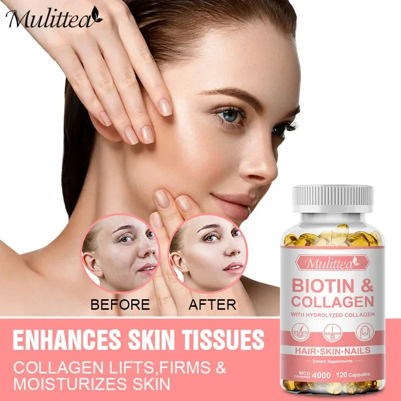 Biotin & Collagen Capsules for Strong Hair and Smooth Skin
