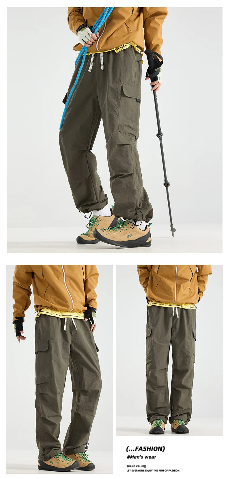 Men's Water-Repellent Hiking & Camping Pants | Breathable Cargo Trousers