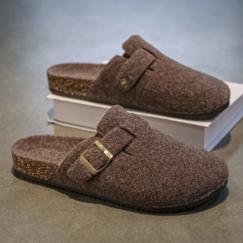Plush Winter Clogs | Stylish Slip-On Cork Slippers for All