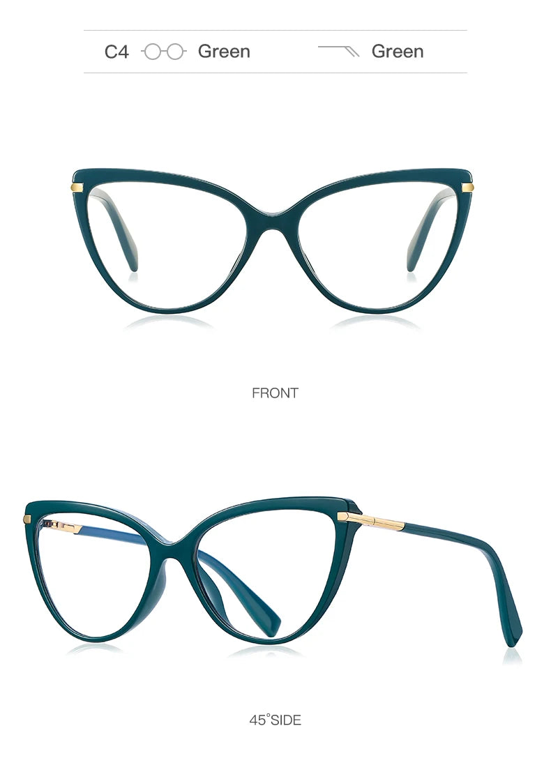 Fashionable Anti Blue Light Cat Eye Glasses for Women | Stylish Protection