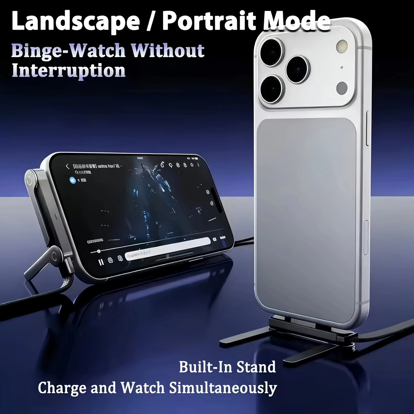 240W Fast Charging Foldable Phone Holder & USB Type-C Cable