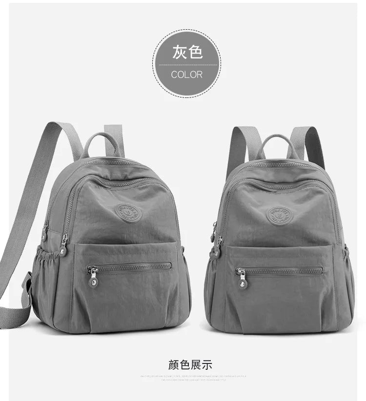 Women's Nylon Oxford Backpack | Stylish Small Rucksack