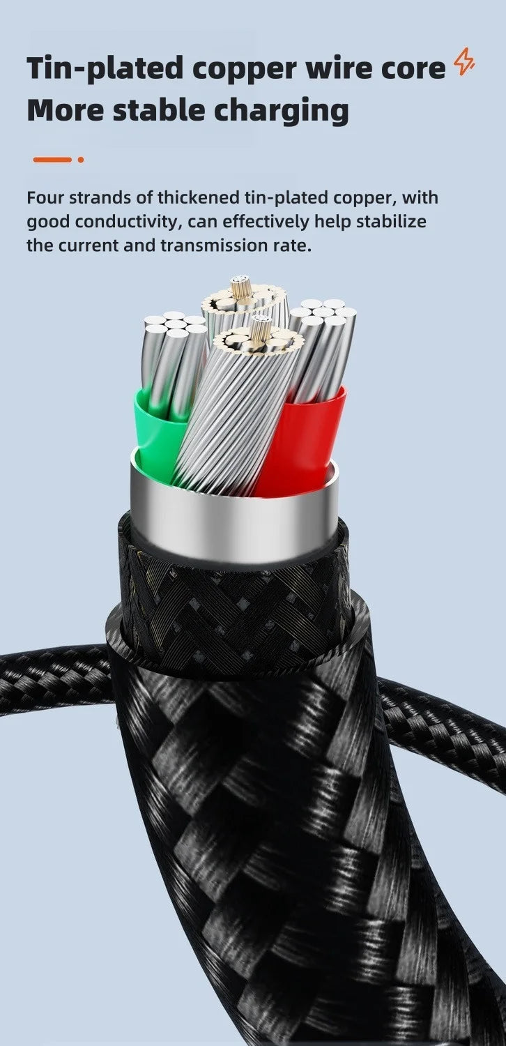 120W Super Fast Type C Charging Cable | High-Speed Data Cord