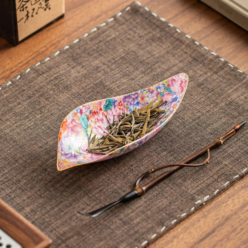 Cucharilla de Cerámica para Té y Café de Hojas Sueltas | Diseño Elegante