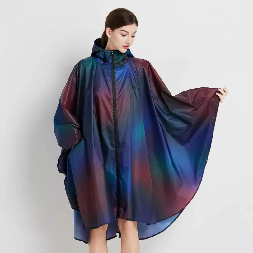 Lightweight Leopard Raincoat for Women | Waterproof Windproof Cloak