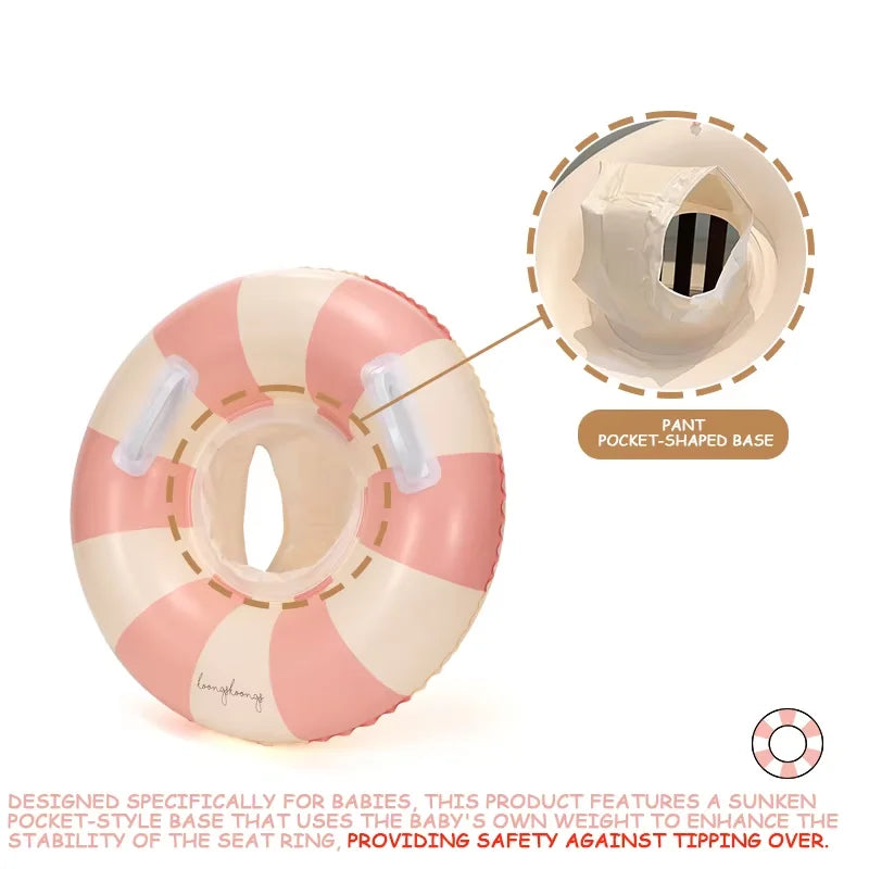 Baby Swimming Ring with Sunshade | Safe Toddler Pool Float