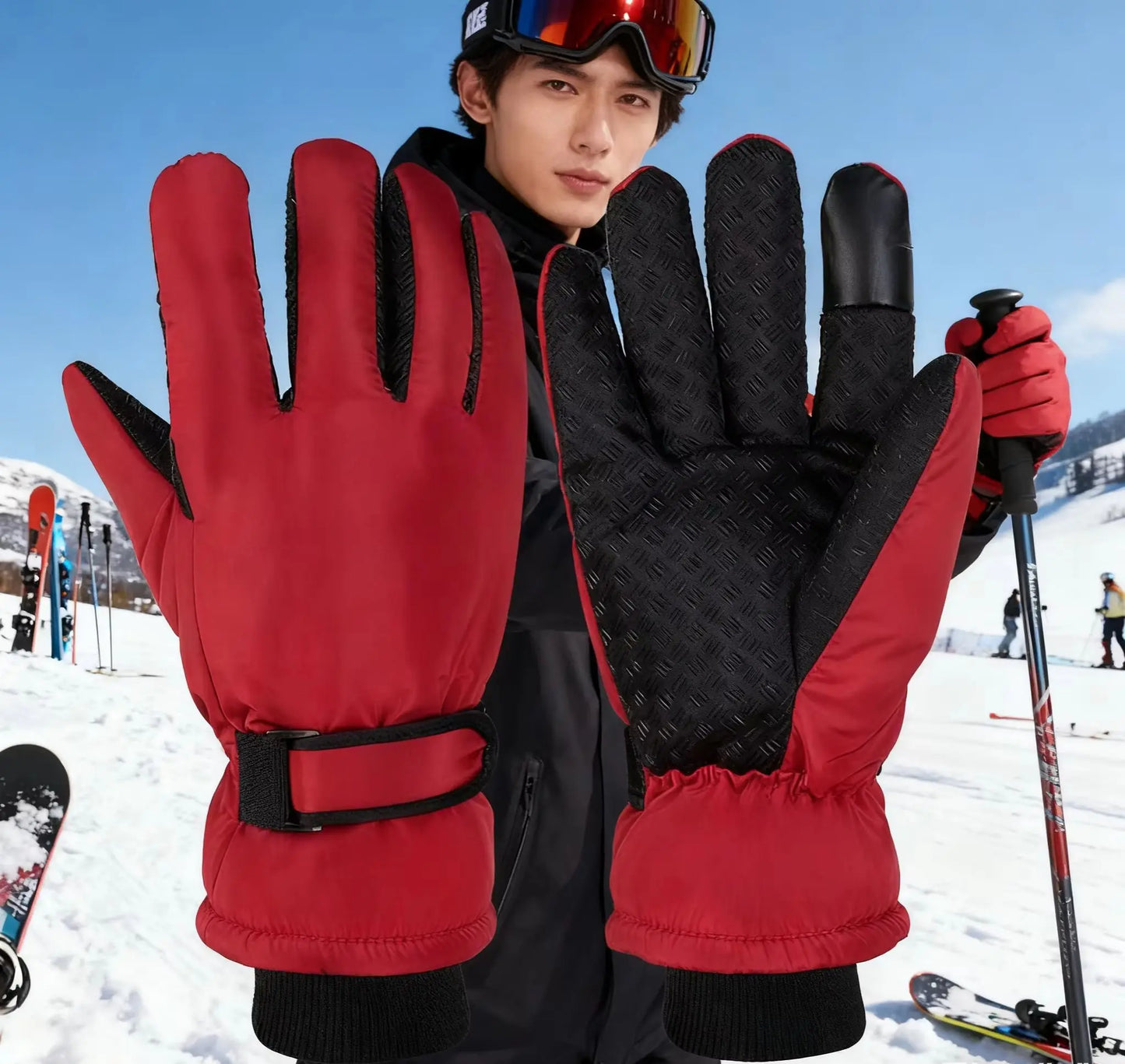 Winter Sports Touchscreen Ski Gloves | Warm & Windproof Protection