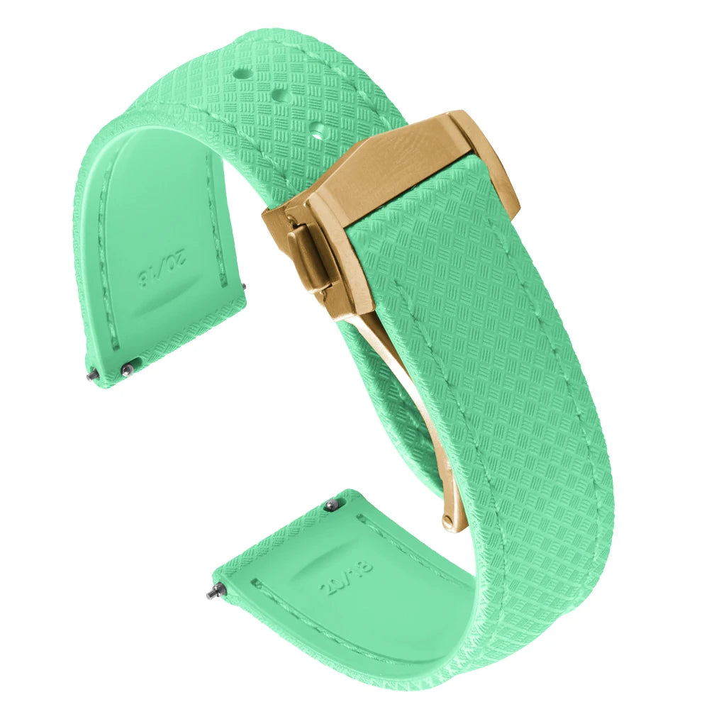 Universal Tropical FKM Rubber Watch Strap | Quick-Release Dive Bracelets