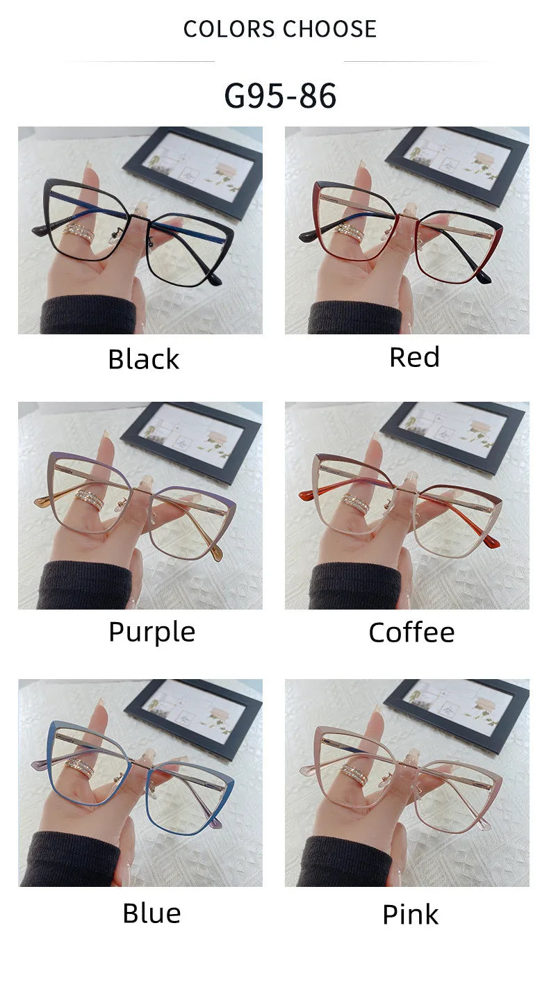 Retro Cat Eye Photochromic Reading Glasses for Women | Anti Blue Light