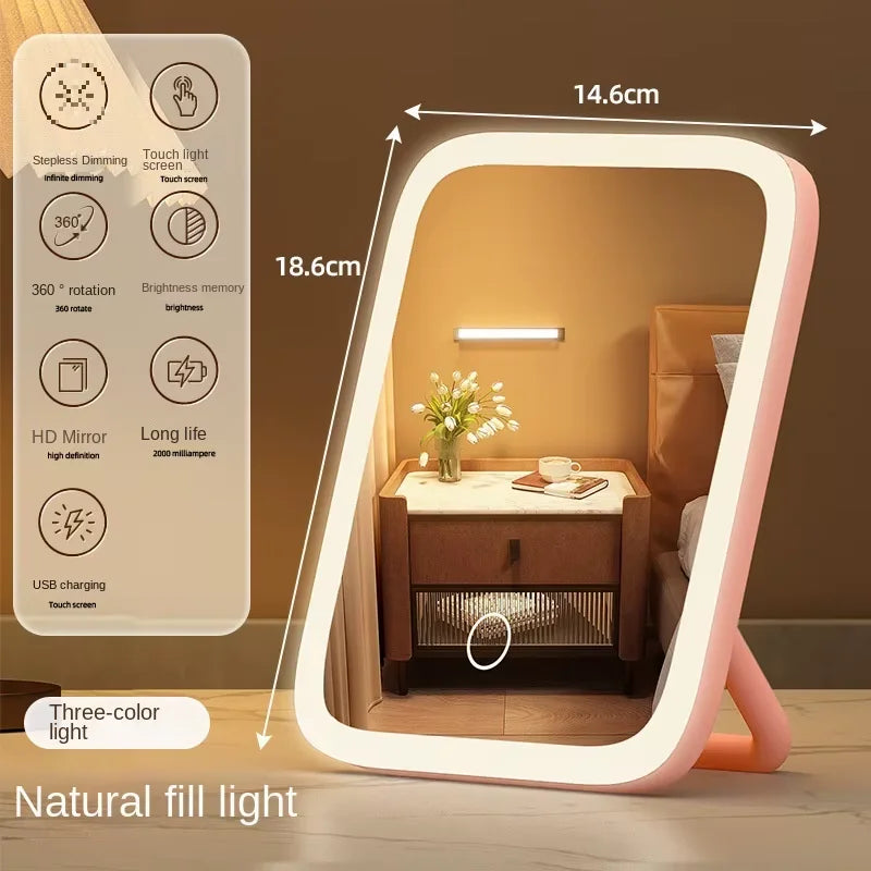 LED Smart Desktop Makeup Mirror with Fill Light for Perfect Beauty