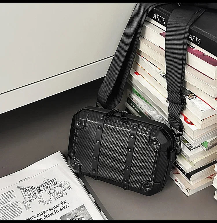 Luxury Mini Messenger Bag for Men | Stylish Pu Leather Crossbody