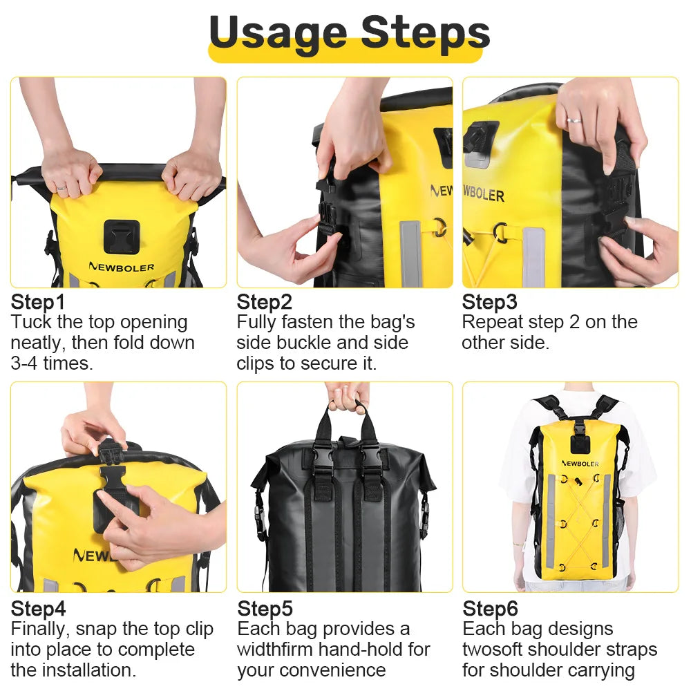 Waterproof Kayak Dry Bag | Large Swimming Backpack for Adventure
