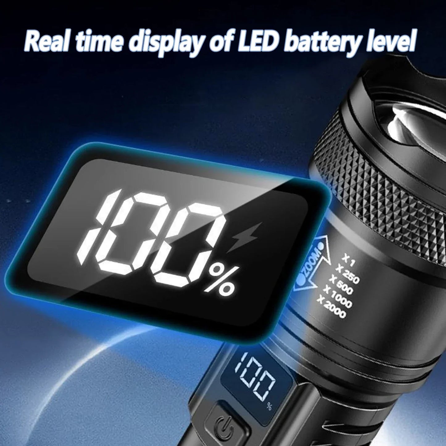 2000LM Ultra Bright Tactical Flashlight | Emergency Ready Lighting