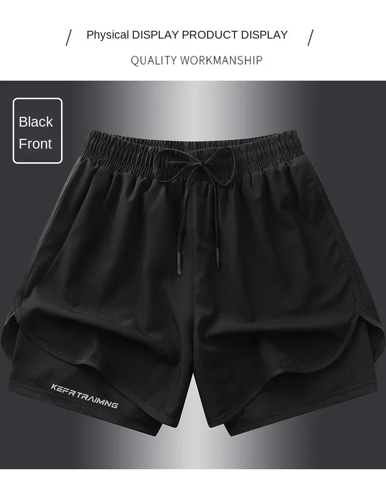 Men's & Women's Anti-Glare Double Layer Sports Shorts | Summer Style