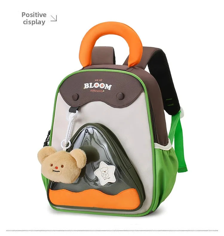 Lightweight Contrast Color Kindergarten Backpack | Cute Stylish Kids Bag