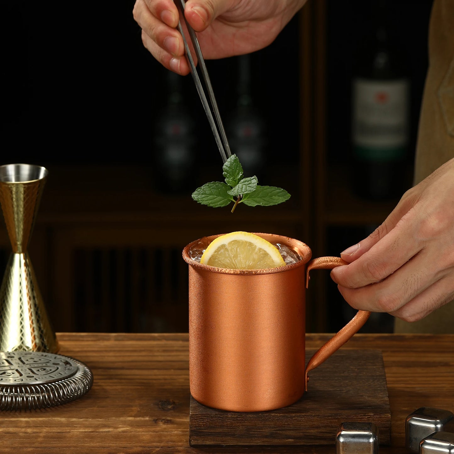 Copper Moscow Mule Mug Durable Coppery Beer Mugs Coffee Mug Milk Cup Pure Copper Cup Drinkware