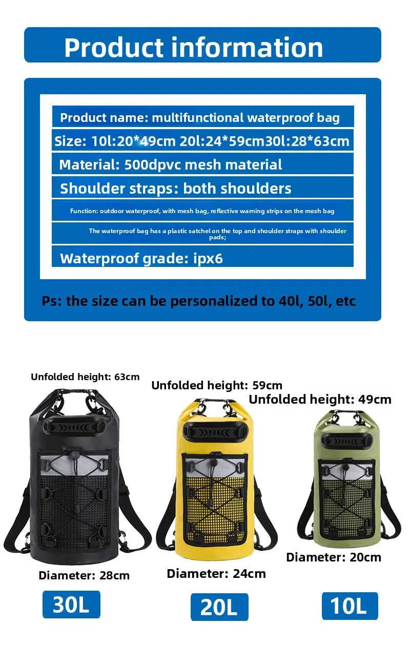 Large Waterproof Beach Bag | Ideal Outdoor Travel Companion