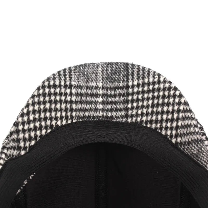 Men's Plaid Newsboy Beret Hat | Retro Octagonal Cap for All Seasons