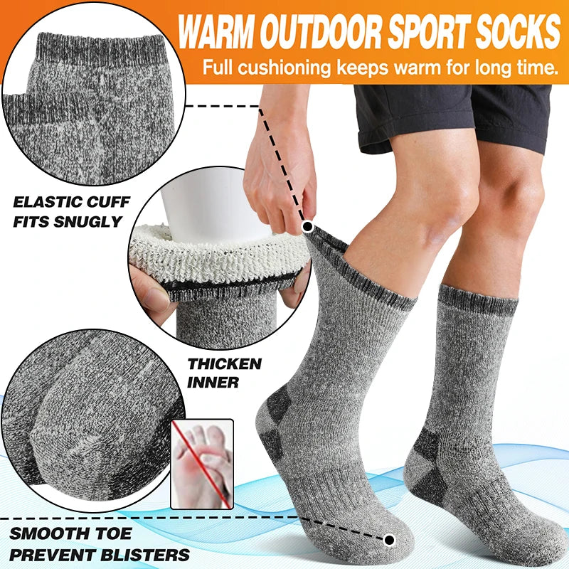 Super Thick Crew Socks for Winter | Warm, Durable & Versatile
