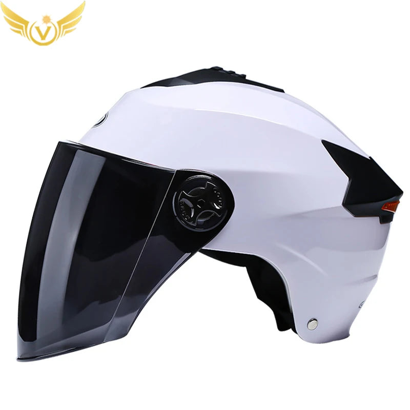 LED Motorcycle Helmet for Moped & Electric Scooter | Unisex Safety Gear