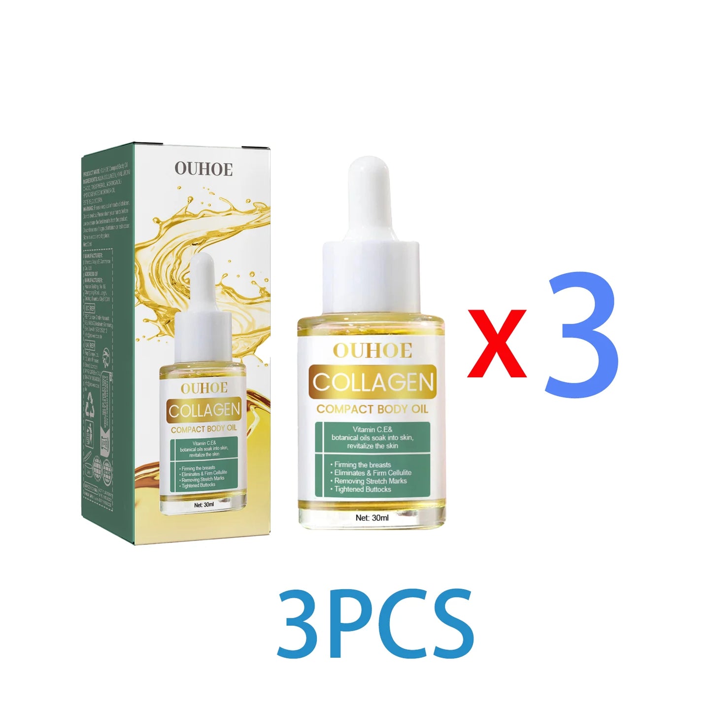 Collagen Body Oil for Skin Tightening & Firming Treatment