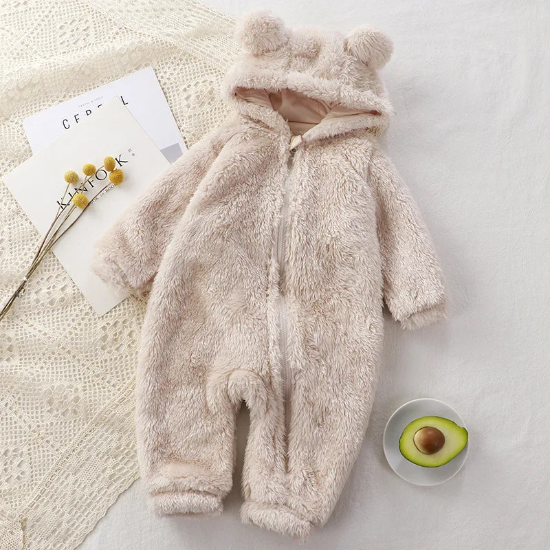 Cozy Baby Rompers | Adorable Winter Hooded Jumpsuits for Kids