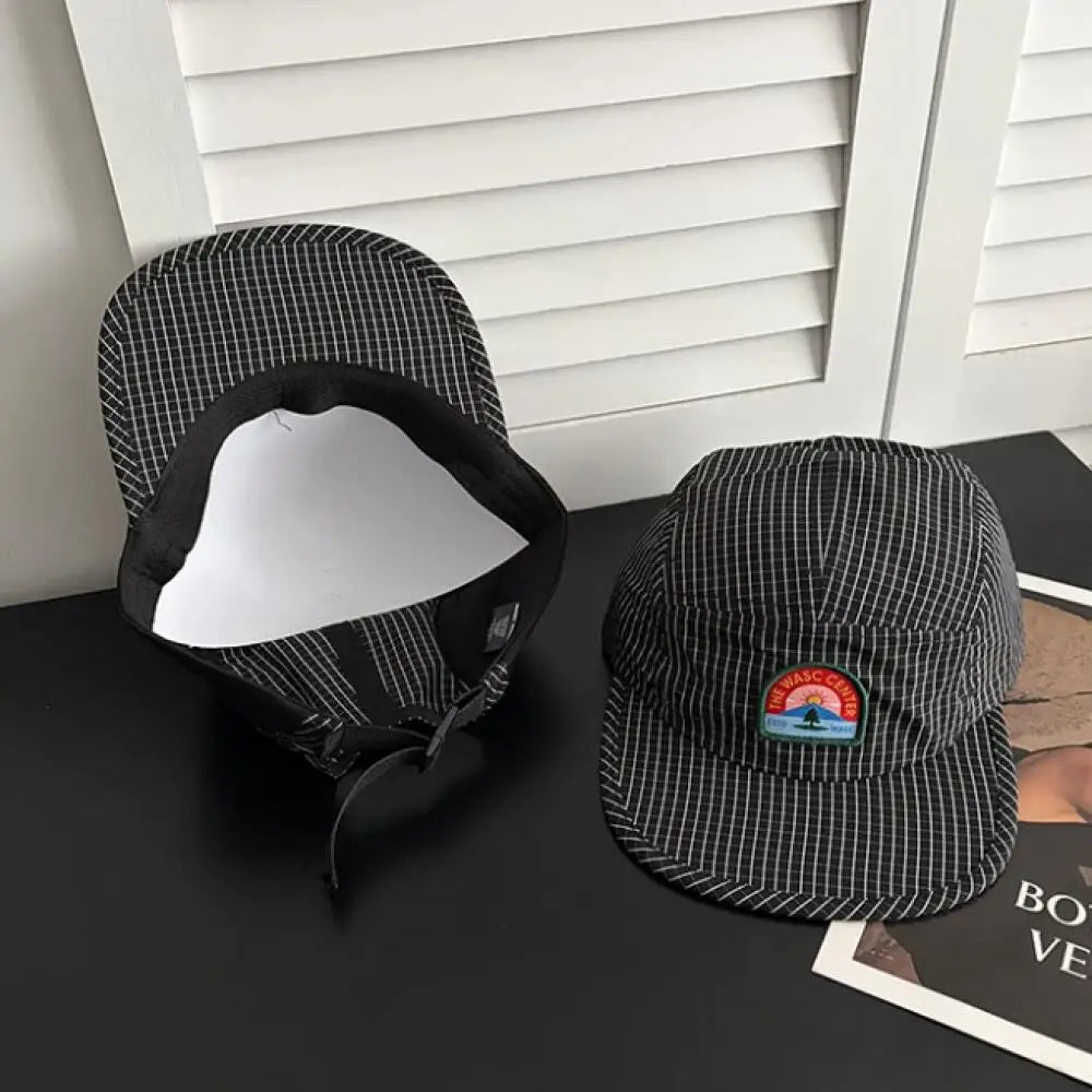 5 Panel Baseball Cap Mesh Nylon Breathable Color Block Hat for Men Women Running Hiking Camping Outdoor Sport Cap