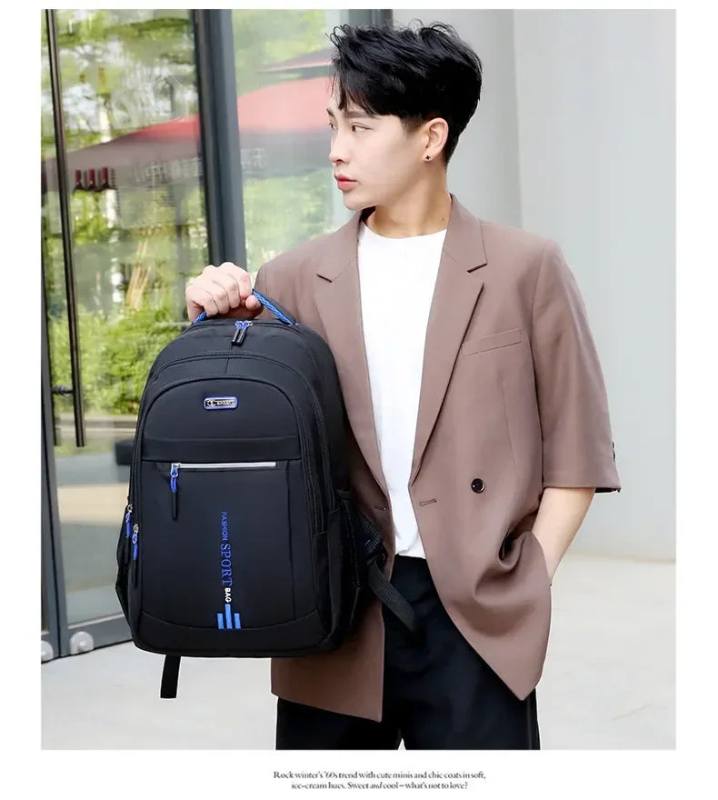 Men's Oxford Waterproof Backpack | Stylish School & Travel Bag