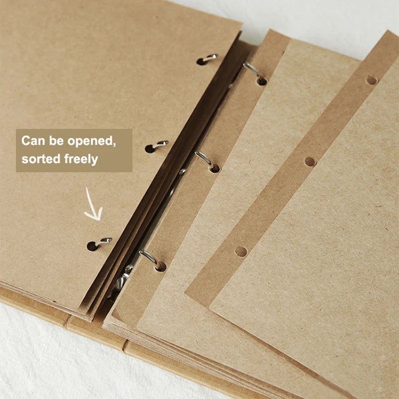 Retro Kraft Paper Cover Photo Album | Wedding Guest Book & Scrapbook