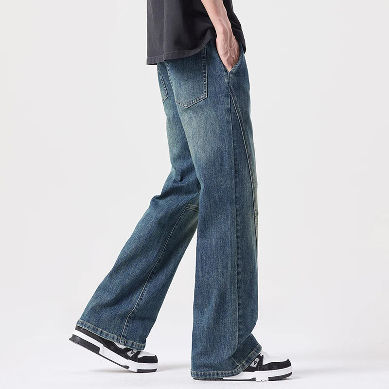 Men's Flared Boot Cut Jeans | Comfortable Vintage Casual Trousers