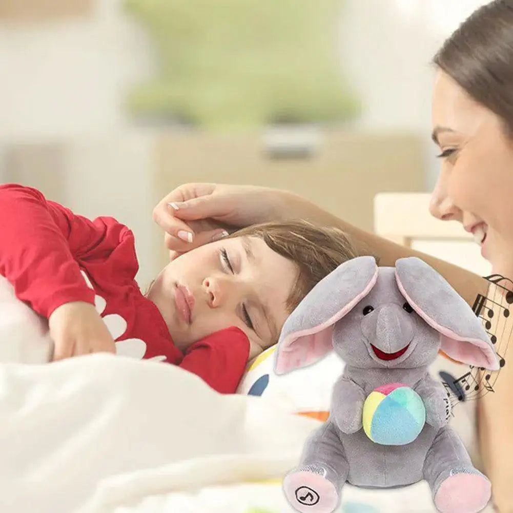 Interactive Elephant Plush Toy | Musical Baby Soothing Companion