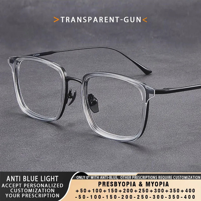 Vintage Square Anti Blue Light Glasses | Unisex Adjustable Eyewear