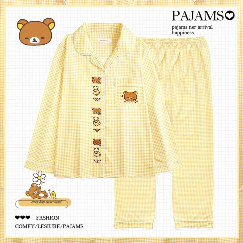 Kawaii Women's Long Sleeve Pajamas | Cozy Anime Home Wear