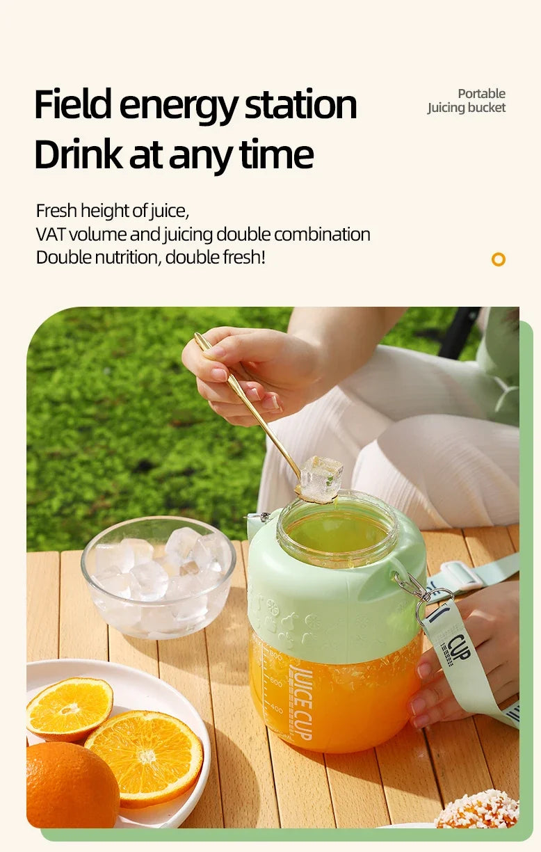 Wireless Portable Juicing Bucket | 800ml Fresh Fruit Juicer