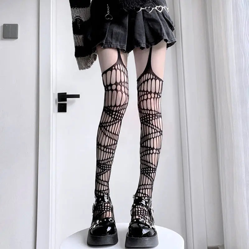 Long Sexy Fishnet Stockings for Women | Embrace Gothic Style