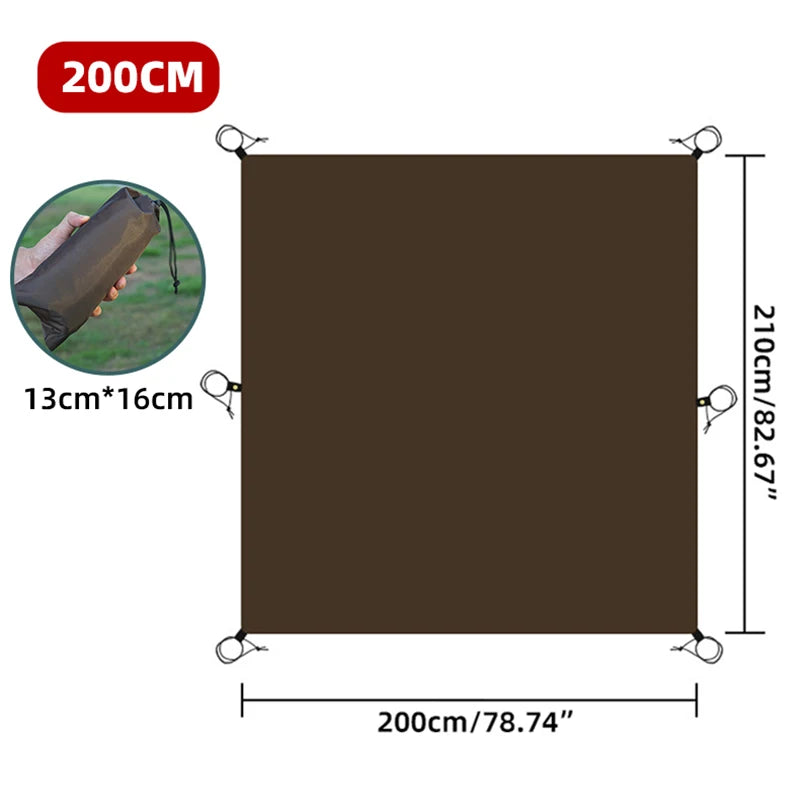Portable Waterproof Camping Mat & Sun Shelter for Outdoor Fun