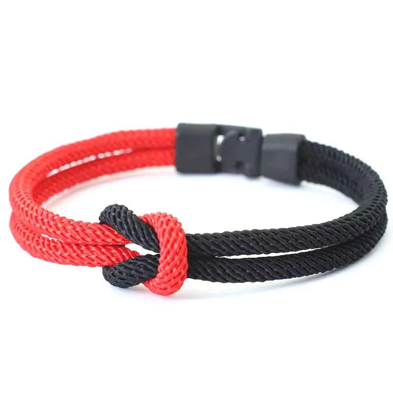 Double Layer Colorblock Rope Bracelet for Men | Trendy Accessory