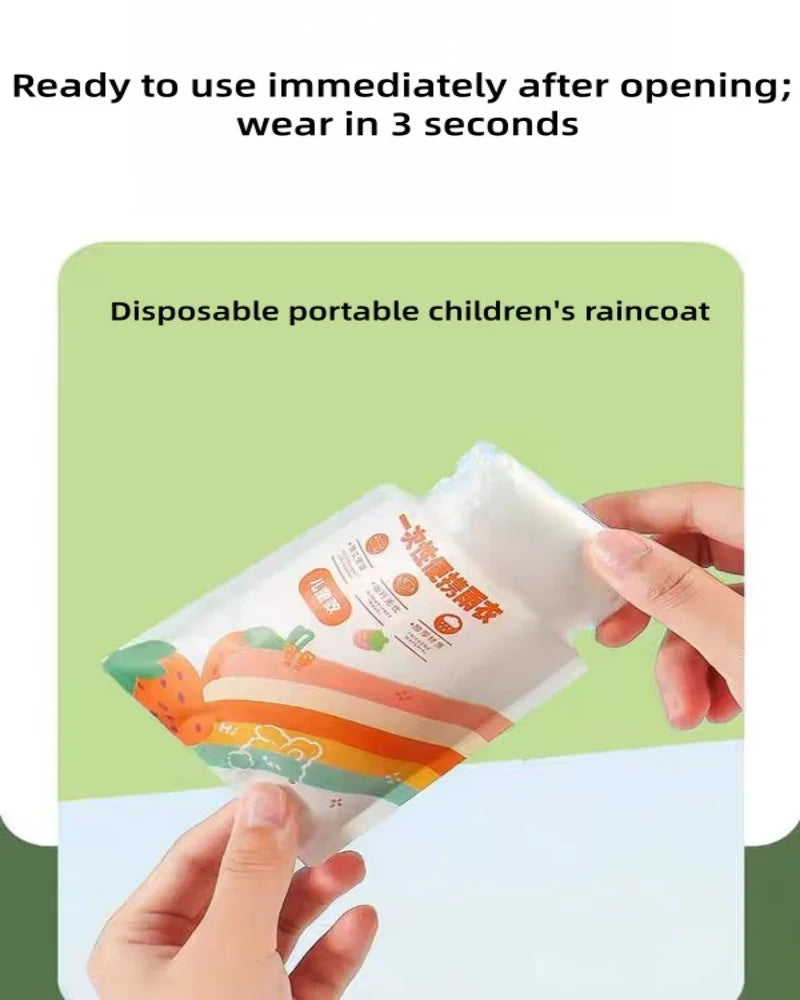 Children's Portable Disposable Raincoat for Outdoor Adventures