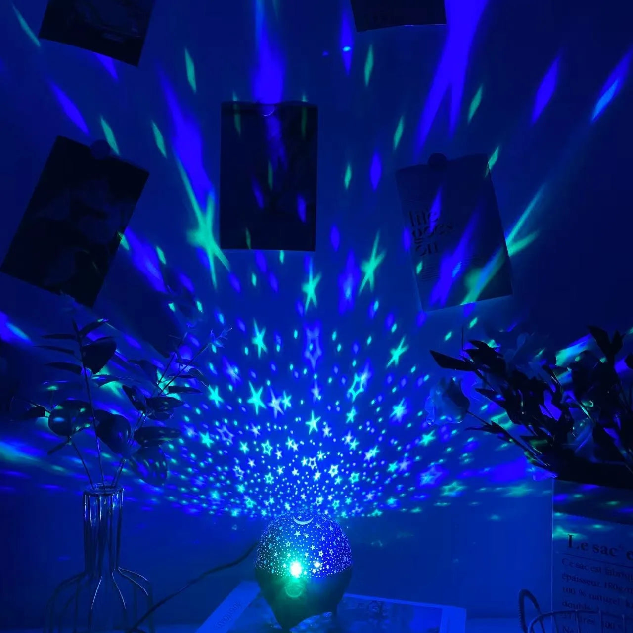 RGB Starry Moon Galaxy Projection Lamp | Kids Room Decor
