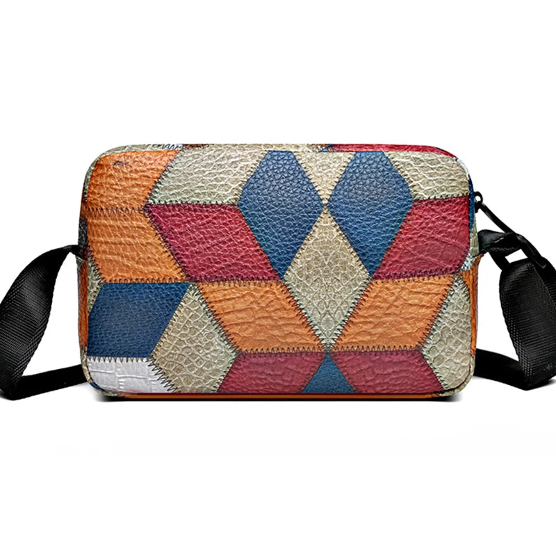 Colorblock Shoulder Bag | Trendy Patchwork Crossbody Purse