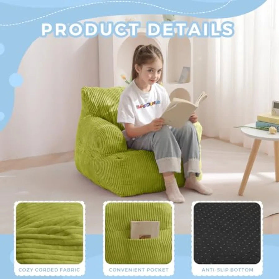 Soft Toddler Bean Bag Chair | Comfortable Kids Floor Sofa