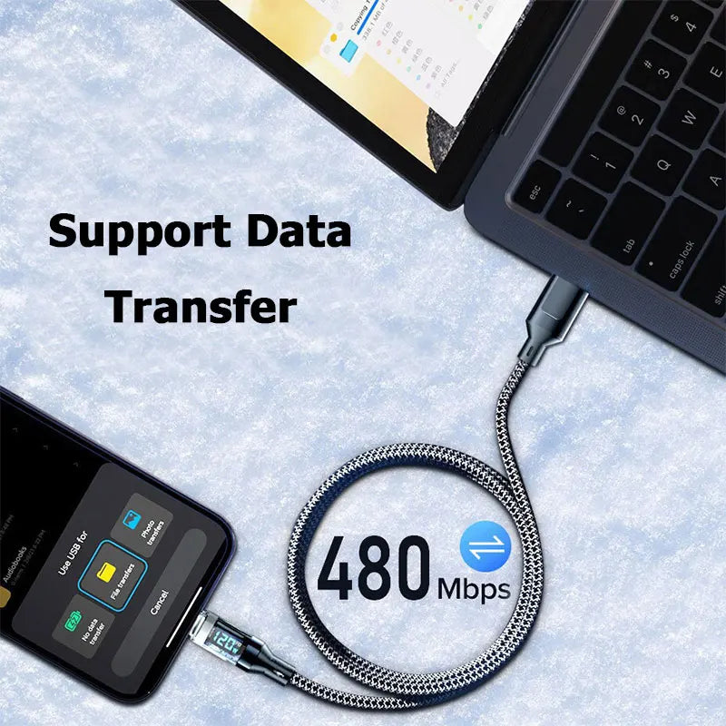 High-Speed 100W Type C to Type C Data Transfer & Charge Cable