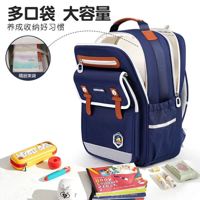 Ergonomic Kids Backpack for Grades 1-6 | Large Capacity School Bag