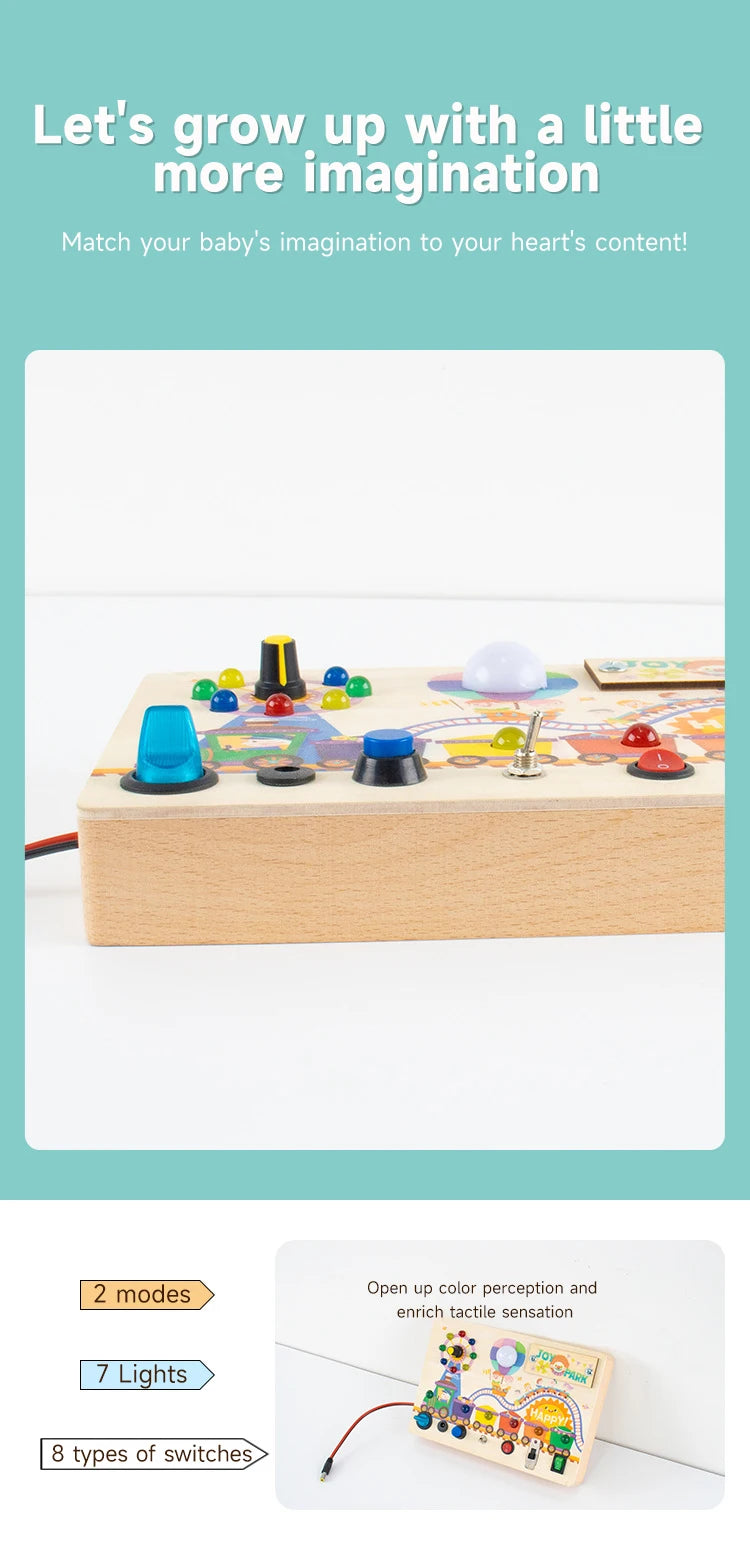 Engaging LED Busy Board | Interactive Sensory Toy for Kids