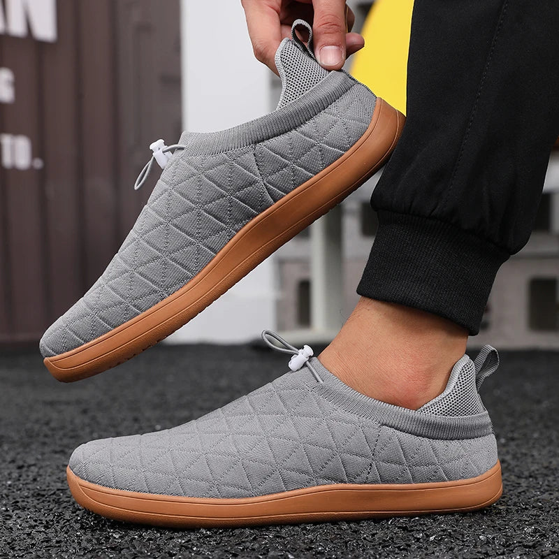 Minimalist Grey Sports Shoes for Daily Comfort | Unisex Slip-In