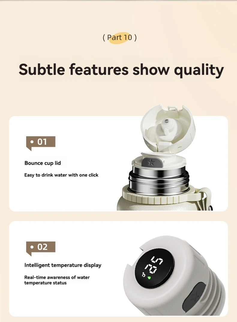 Premium Insulated Vacuum Water Bottle | Smart Stainless Steel Flask