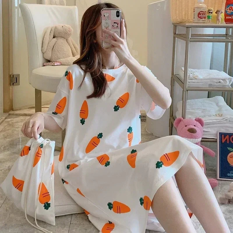 Cute Women's Short Sleeve Nightgown | Plus Size Sleepwear
