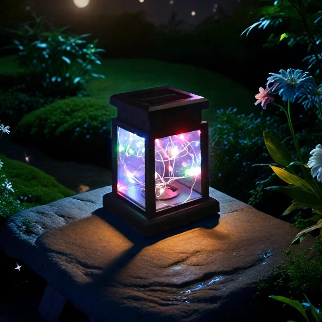 Solar Outdoor Lantern | Decorative Candle Lamp with Auto On/Off