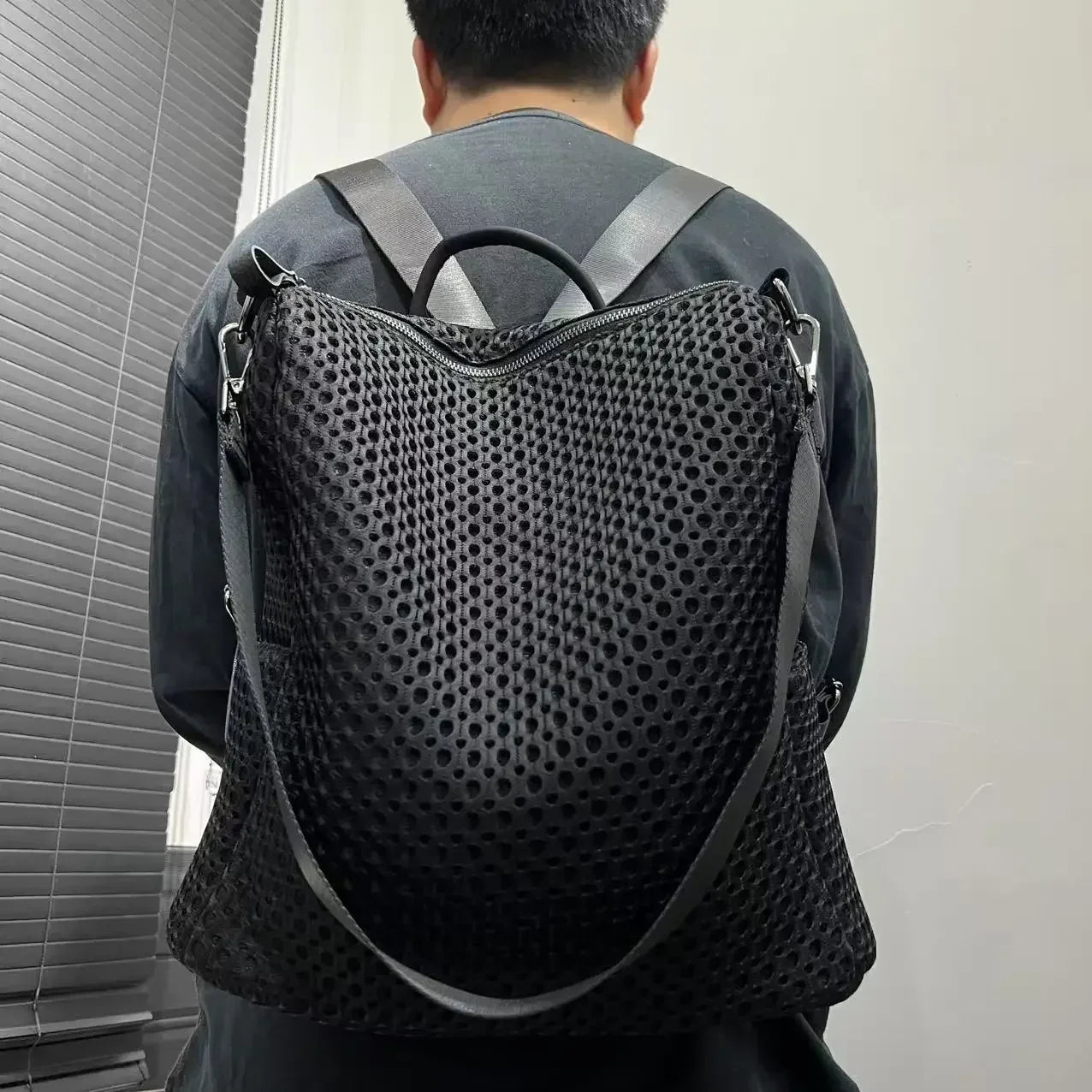 Fashionable Retro Stitched Backpack | Large Capacity Casual Bag